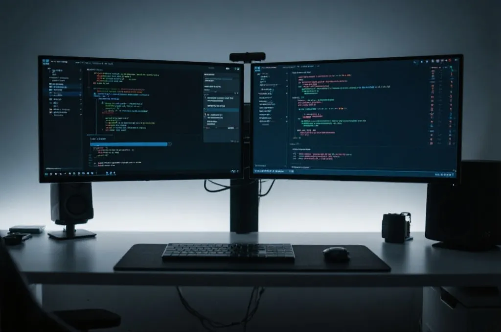 软件开发人员正在调试WebSocket实时推送代码与API日志